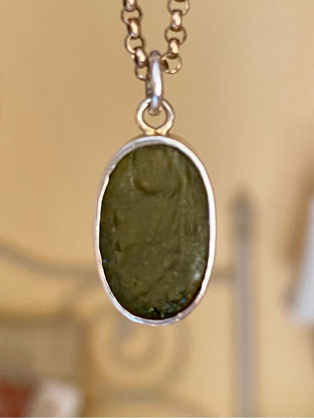 Authentic Moldavite Pendant - Picture 4 of 9